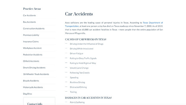 CS Web Design | Sanchez Law TX