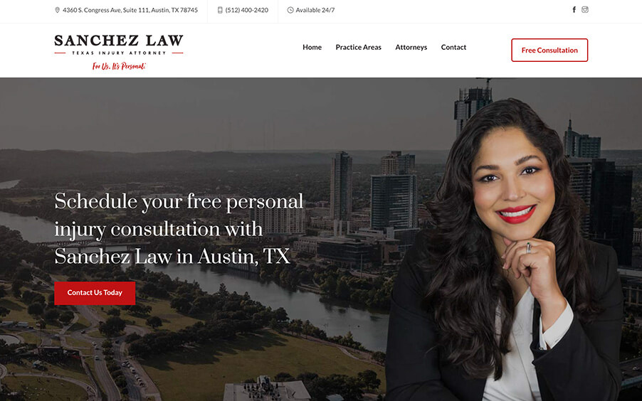 CS Web Design | Sanchez Law TX