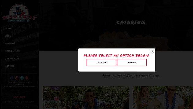 CS Web Design | Wings 'N More - Austin