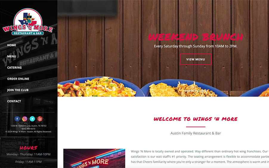 CS Web Design | Wings 'N More